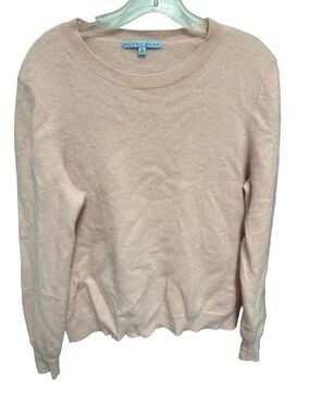 Antonio Melani Women's XL Light Pink Crewneck 100% Cashmere Sweater